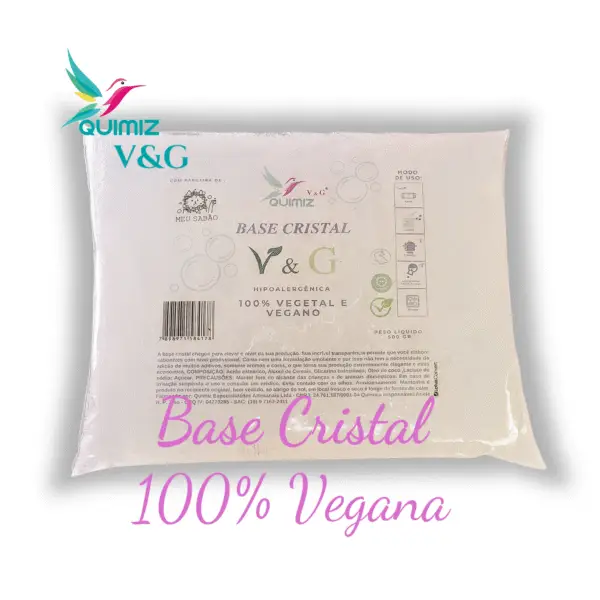 Base Cristal Glicerinada 100% Vegana e Vegetal Quimiz V&G 500g