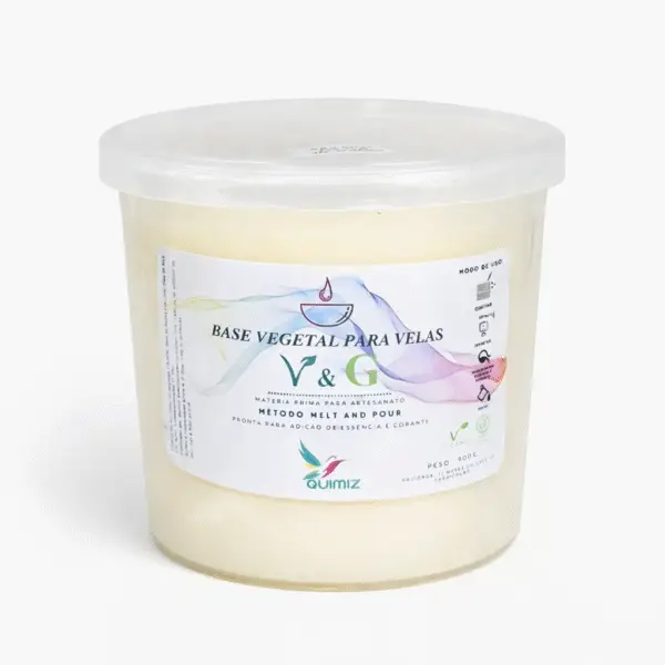 Cera Vegetal para Velas Quimiz V&G 900g – 100% Vegetal para Velas Aromáticas Artesanais