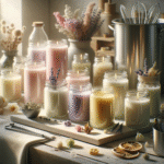 Guia completo de cores, texturas e inclusões botânicas em velas artesanais