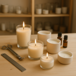 Guia completo de pavios para velas de cera de soja: tipos, diâmetro do recipiente e testes de queima