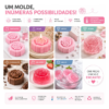 Molde Silicone Rosa Luxo Forma Sabonete Vela Gesso Resina Rosa-chiclete — imagem 4