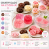 Molde Silicone Rosa Luxo Forma Sabonete Vela Gesso Resina Rosa-chiclete — imagem 7