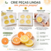 Forma De Silicone Limão Laranja 100g 4 Cavidades Molde Luxo Branco — imagem 4