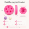 Molde Silicone Mini Suspiro Merengue 5 Cavidades Premium Rosa-chiclete — imagem 2