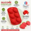 Molde De Silicone Morango 6 Cavidades Chocolate Sabonete Vermelho — imagem 3