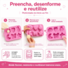 Molde Silicone Mini Lua Estrela Coração Borboleta Joaninha Rosa — imagem 5