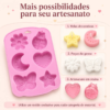 Molde Silicone Mini Lua Estrela Coração Borboleta Joaninha Rosa — imagem 6