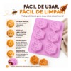 Molde Silicone Abelha Favo Mel Hexagonal Grande 6 Cavidades Lilás — imagem 4