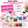 Molde Silicone Coração Diamante Cristal 8 Cavidades Premium Rosa — imagem 6