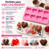 Molde Silicone Coração Diamante Cristal 8 Cavidades Premium Rosa — imagem 7