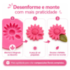 Molde Silicone Margarida 5 Cavidades Confeitaria Biscuit Rosa — imagem 3