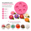 Molde Silicone Margarida 5 Cavidades Confeitaria Biscuit Rosa — imagem 5