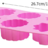 Forma Molde Silicone Sabonete Floral 6 Cavidades Rosa — imagem 3