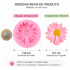 Forma Molde Margarida 1 Cavidade Silicone Sabonete Resina Rosa — imagem 2