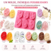 Molde Silicone Abelha Colmeia Oval 100g Sabonete Premium Rosa — imagem 4