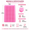 Forma Silicone Mini Coração Molde 55 Cavidades Sabonete Doce Rosa — imagem 2