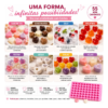 Forma Silicone Mini Coração Molde 55 Cavidades Sabonete Doce Rosa — imagem 4