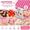 Forma Silicone Mini Coração Molde 55 Cavidades Sabonete Doce Rosa — imagem 6
