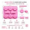 Forma Silicone Patinha Pet E Ossinho Molde Premium Biscuit Rosa — imagem 2