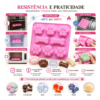 Forma Silicone Patinha Pet E Ossinho Molde Premium Biscuit Rosa — imagem 3