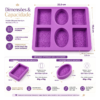 Forma Silicone Retangular Oval Arabesco Floral 6 Cavidades Lilás — imagem 2