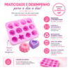 Molde Silicone Premium Docinhos Bombom Chocolate 12 Cavidade Rosa — imagem 4