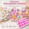 Molde Silicone Premium Docinhos Bombom Chocolate 12 Cavidade Rosa — imagem 6