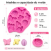 Molde De Silicone Borboleta Joaninha Abelhinha 8 Cavidades Rosa — imagem 2