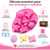 Molde De Silicone Borboleta Joaninha Abelhinha 8 Cavidades Rosa — imagem 3
