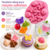 Molde De Silicone Borboleta Joaninha Abelhinha 8 Cavidades Rosa — imagem 6